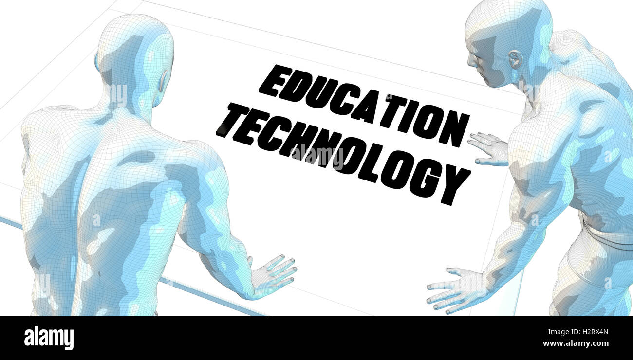 Tecnologia educativa discussioni e riunioni aziendali Concept Art Foto Stock