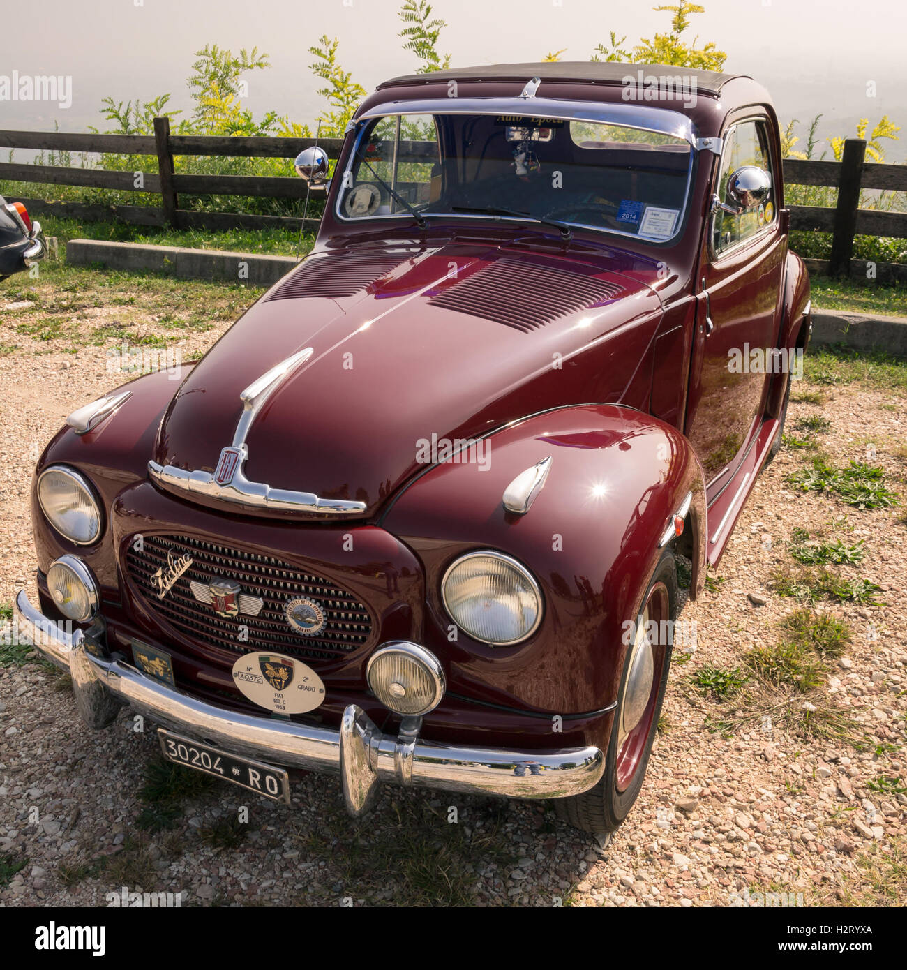 Verona, Italia - 27 Settembre 2014: Topolino Automobile Club Italia organizza un incontro sul Lago di Garda. Auto e da tutti gli appassionati Foto Stock