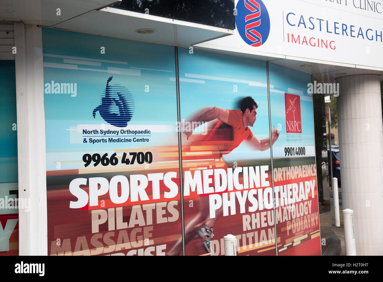 Medicina dello sport clinica di trattamento a St Leonards,North Sydney, Australia Foto Stock