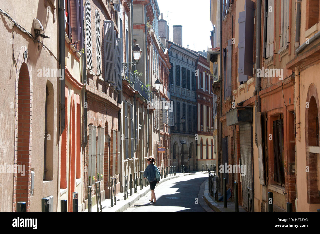 Street a Toulouse Haute Garonne, Francia, Europa Foto Stock