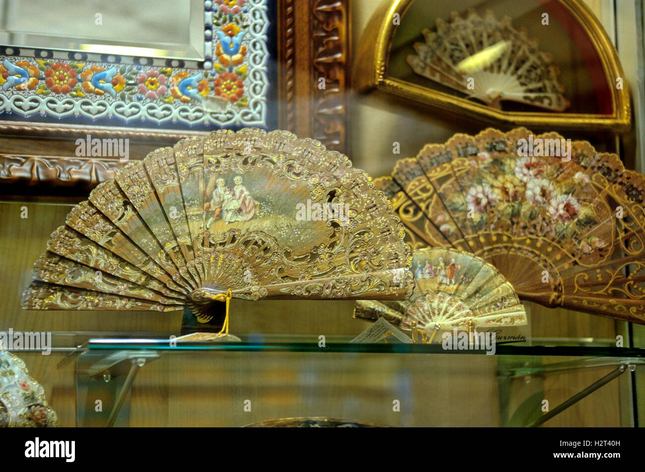 Ventole sul display, Siviglia, Spagna, Europa Foto Stock