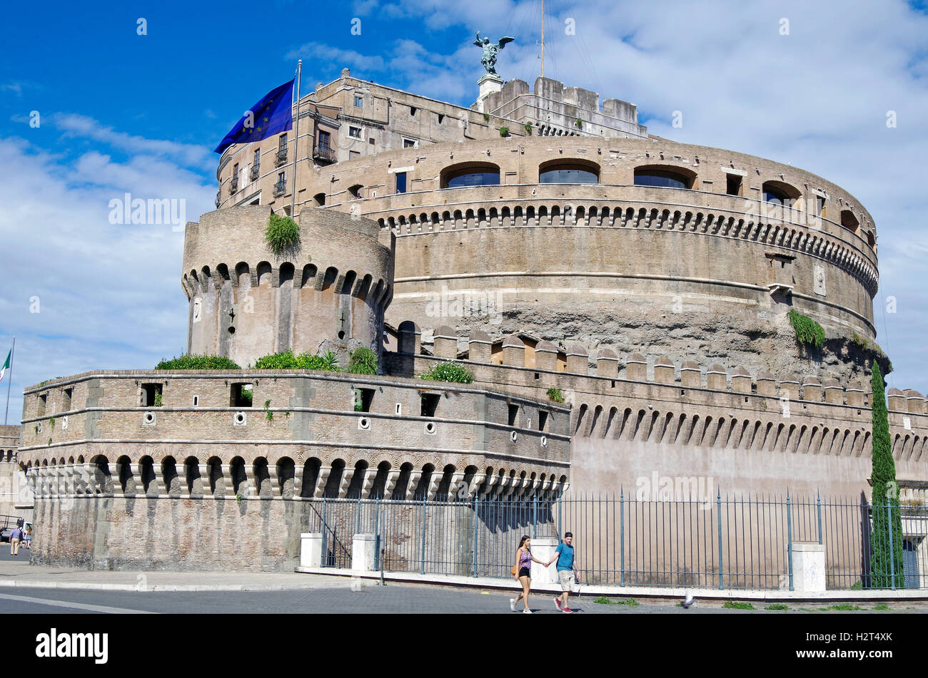 Roma Italia Castel Sant Angelo, Adriano il mausoleo Foto Stock