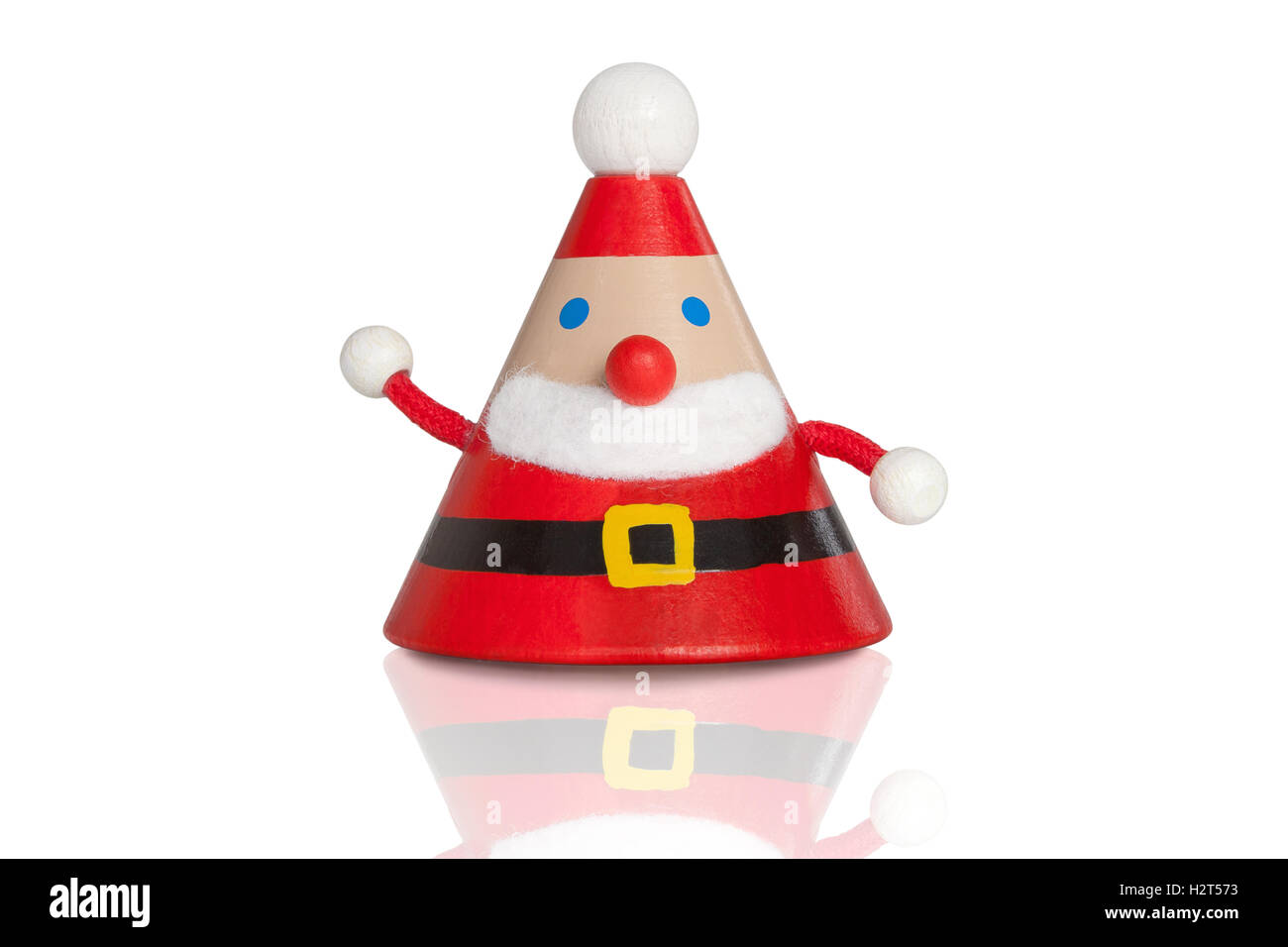 Santa Claus figura isolata su bianco. Natale Foto Stock