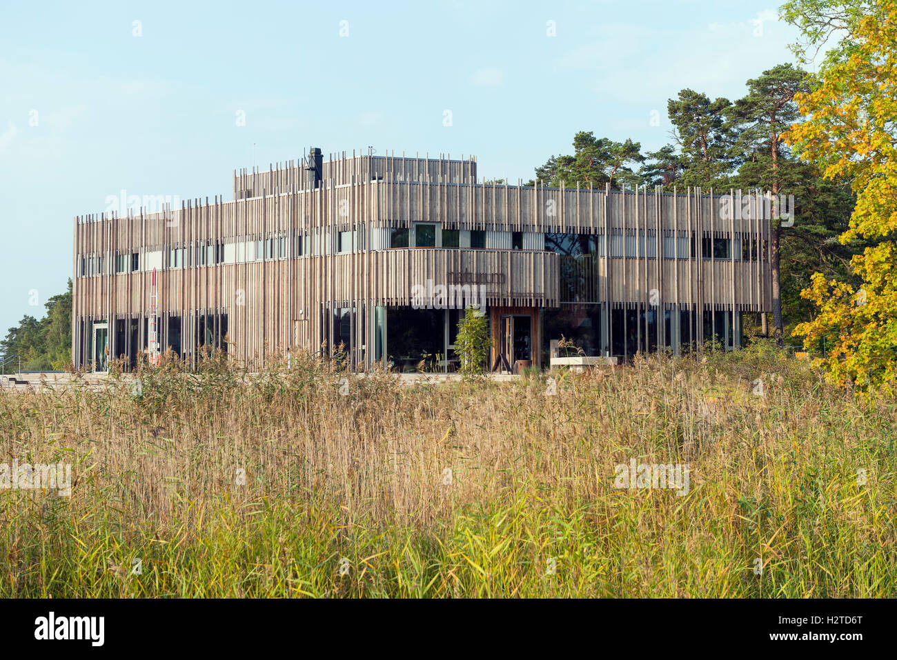 La natura di Information Center. Läckö, Svezia Foto Stock