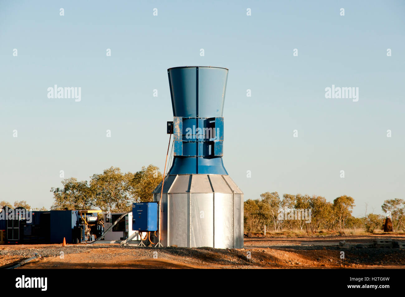 Mina sotterranea dell'albero di ventilazione Foto Stock