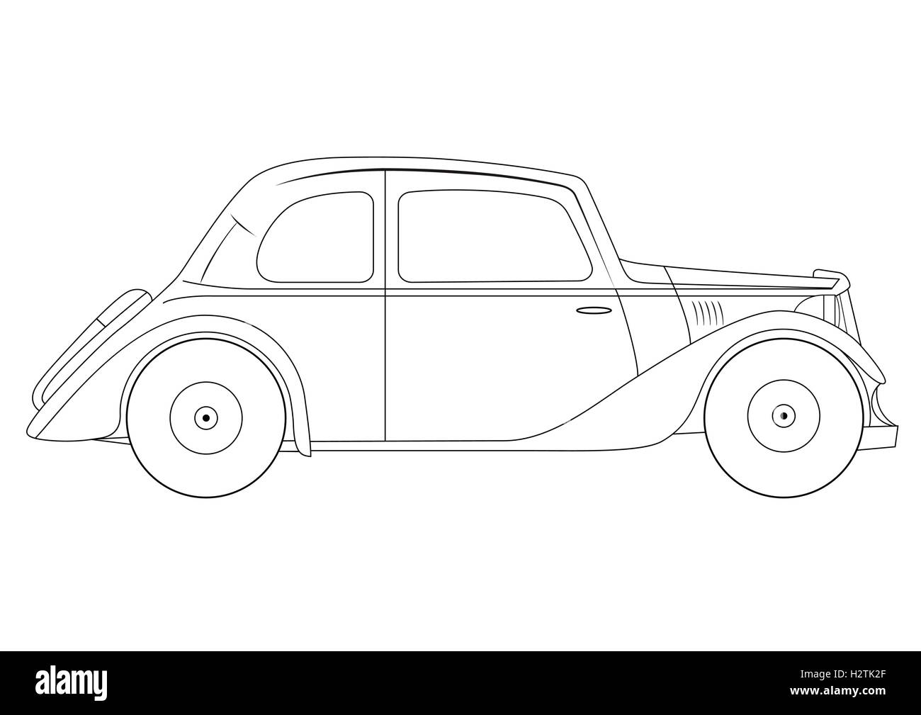 Vintage modello di automobile Illustrazione Vettoriale