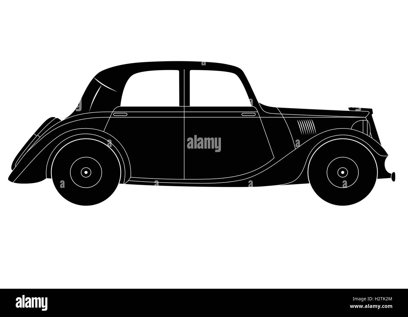 Coupe - vintage modello di automobile Illustrazione Vettoriale