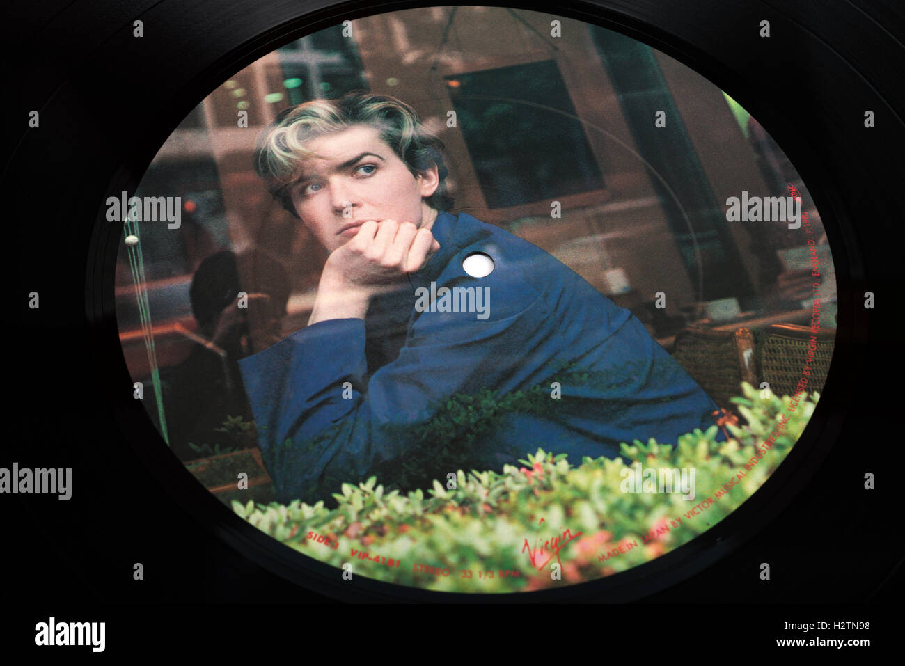 David Sylvian cantante con gli anni ottanta gruppo Giappone picture disc Foto Stock