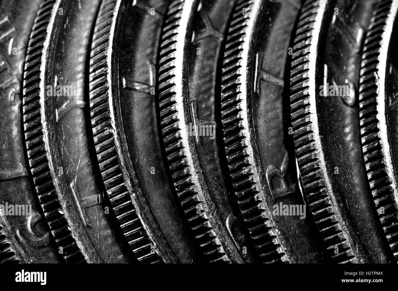 Le monete d'argento il denaro americano di ricchezze e di benefici ricchezze Foto Stock