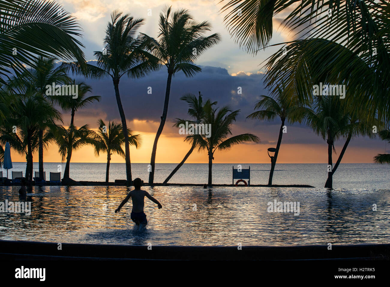 Pol di Trou aux Biches Hotel e Resort, Mauritius, Mascarene, Oceano Indiano Foto Stock