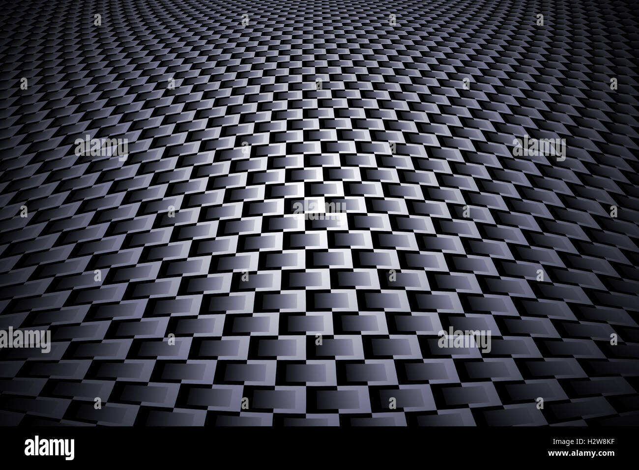 Curva monocromatica in fibra di carbonio sull'ombra nera. Accessori auto. background e texture. Foto Stock