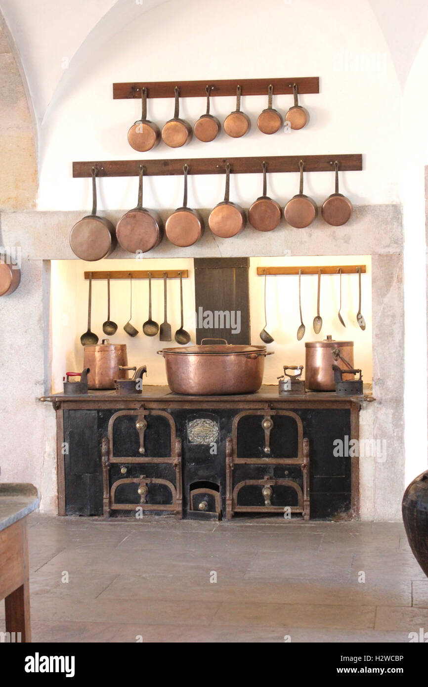 La cucina di Pena Palace, Sintra, Portogallo Foto Stock