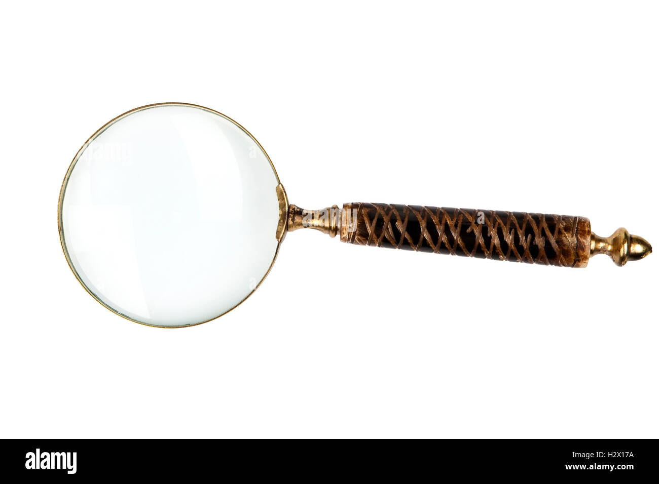 Lente di ingrandimento di antiquariato. Foto Stock