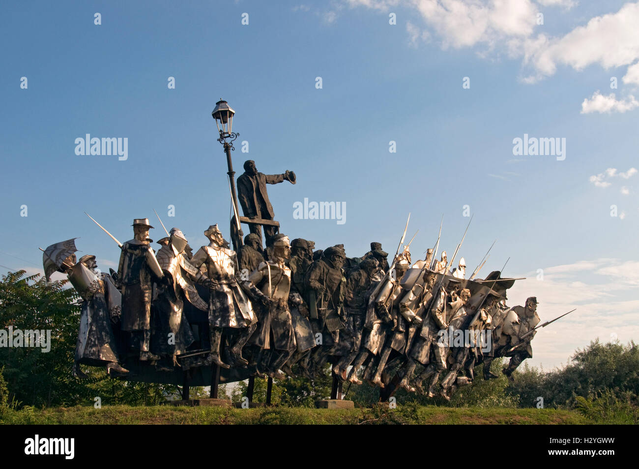 Bela Kun Memorial, il Parco delle Statue, Memento Park, Szoborpark, Budapest, Ungheria, Europa Foto Stock