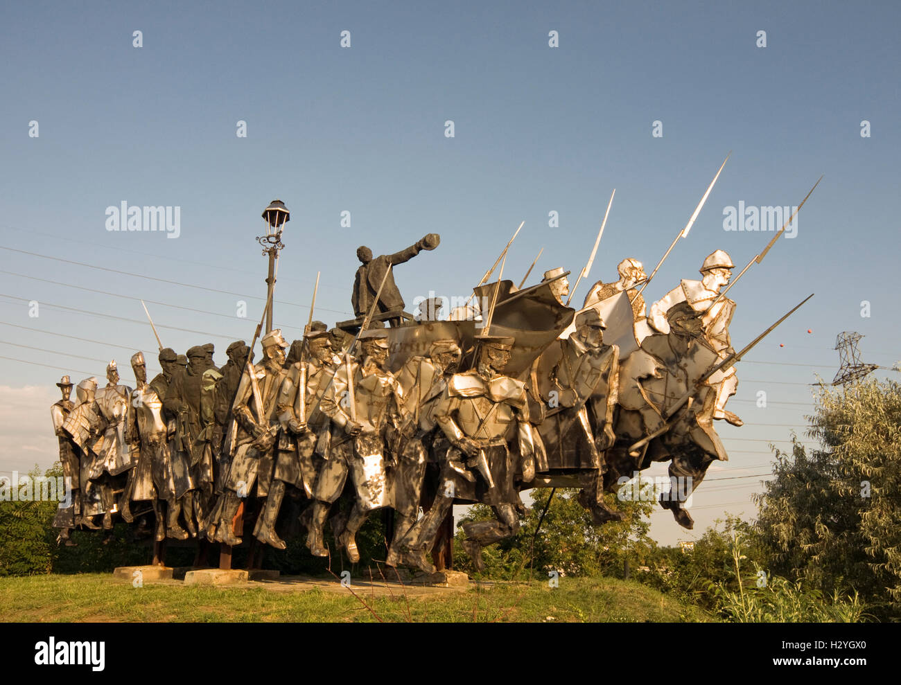 Bela Kun Memorial, il Parco delle Statue, Memento Park, Szoborpark, Budapest, Ungheria, Europa Foto Stock