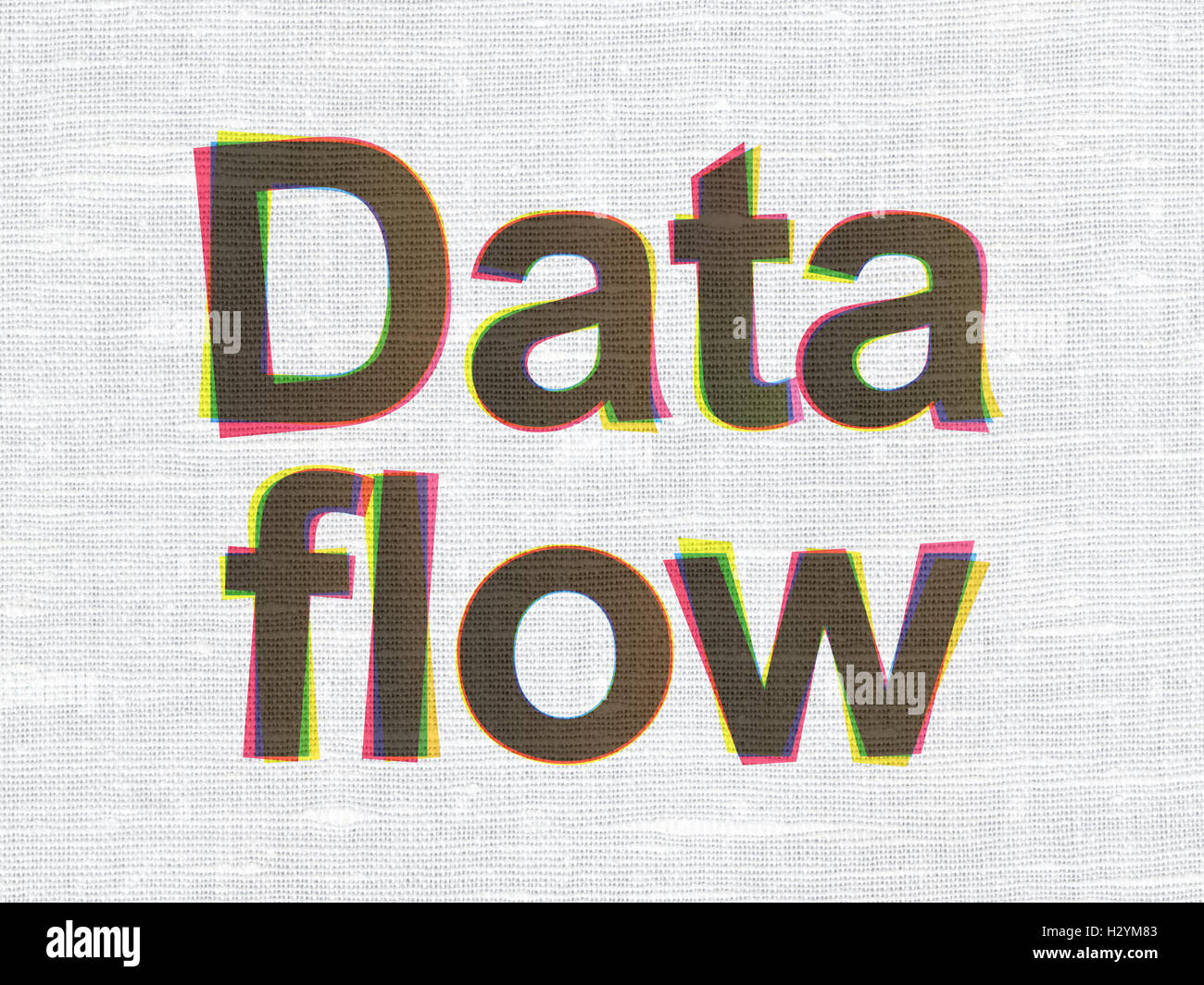 Il concetto di informazione: Flusso di dati sul tessuto di sfondo texture Foto Stock