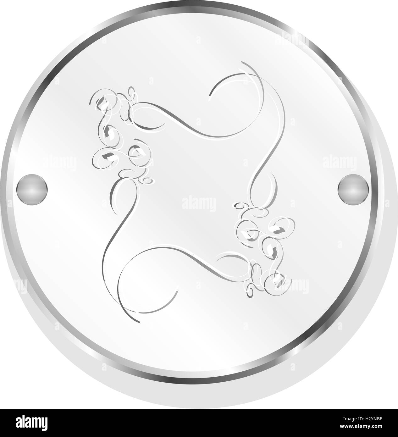 Icona web con simbolo astratto isolato su bianco Foto Stock