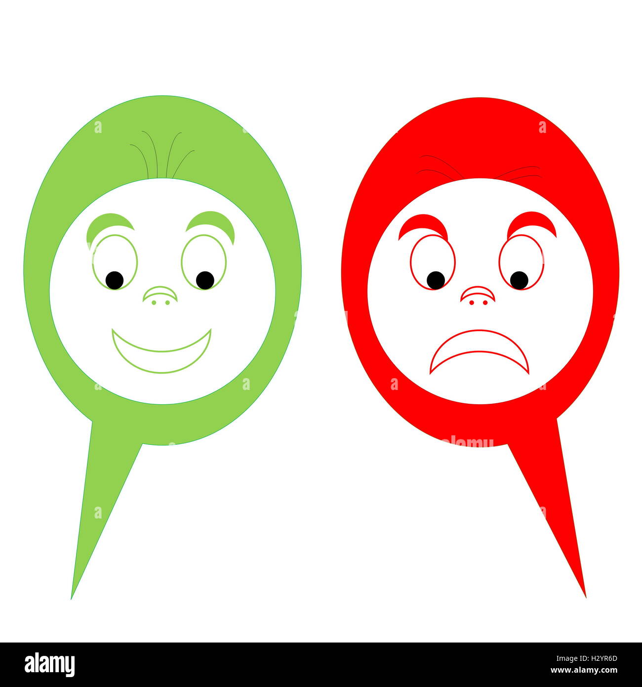Simili e antipatia per votare Foto Stock