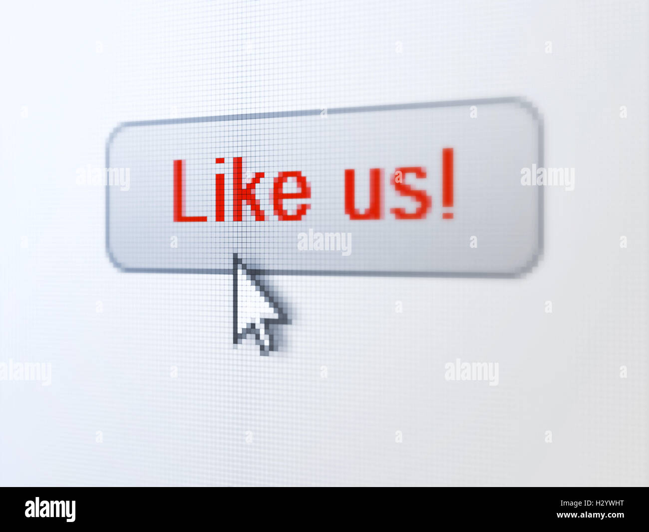 Rete sociale concetto: come noi! Sul pulsante digitale sullo sfondo Foto Stock