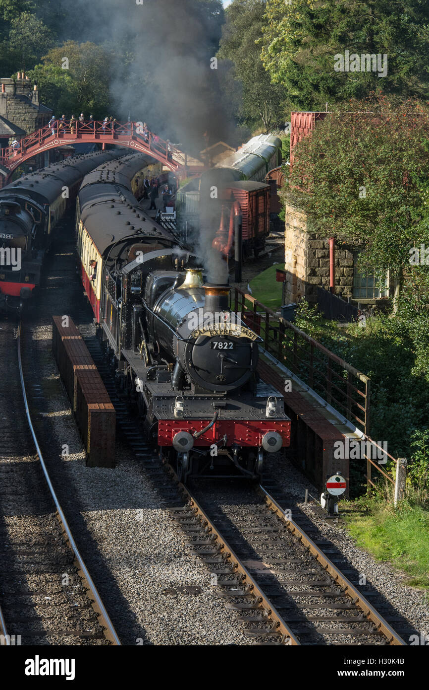 7822 Foxcote Manor sulla North Yorkshire Moors Railway.gallese Gala di vapore Foto Stock