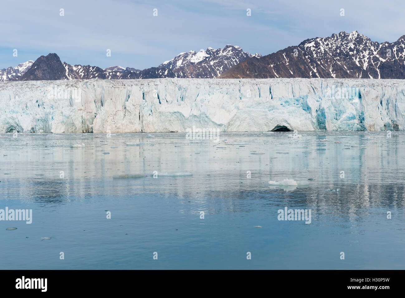 Lilliehook ghiacciaio nel fiordo Lilliehook un ramo del fiordo di croce, isola Spitsbergen, arcipelago delle Svalbard, Norvegia Foto Stock