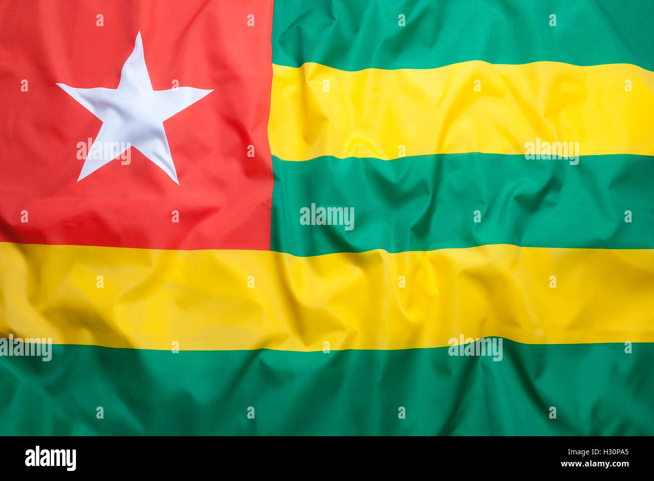 Flag di tessili del Togo per lo sfondo Foto Stock