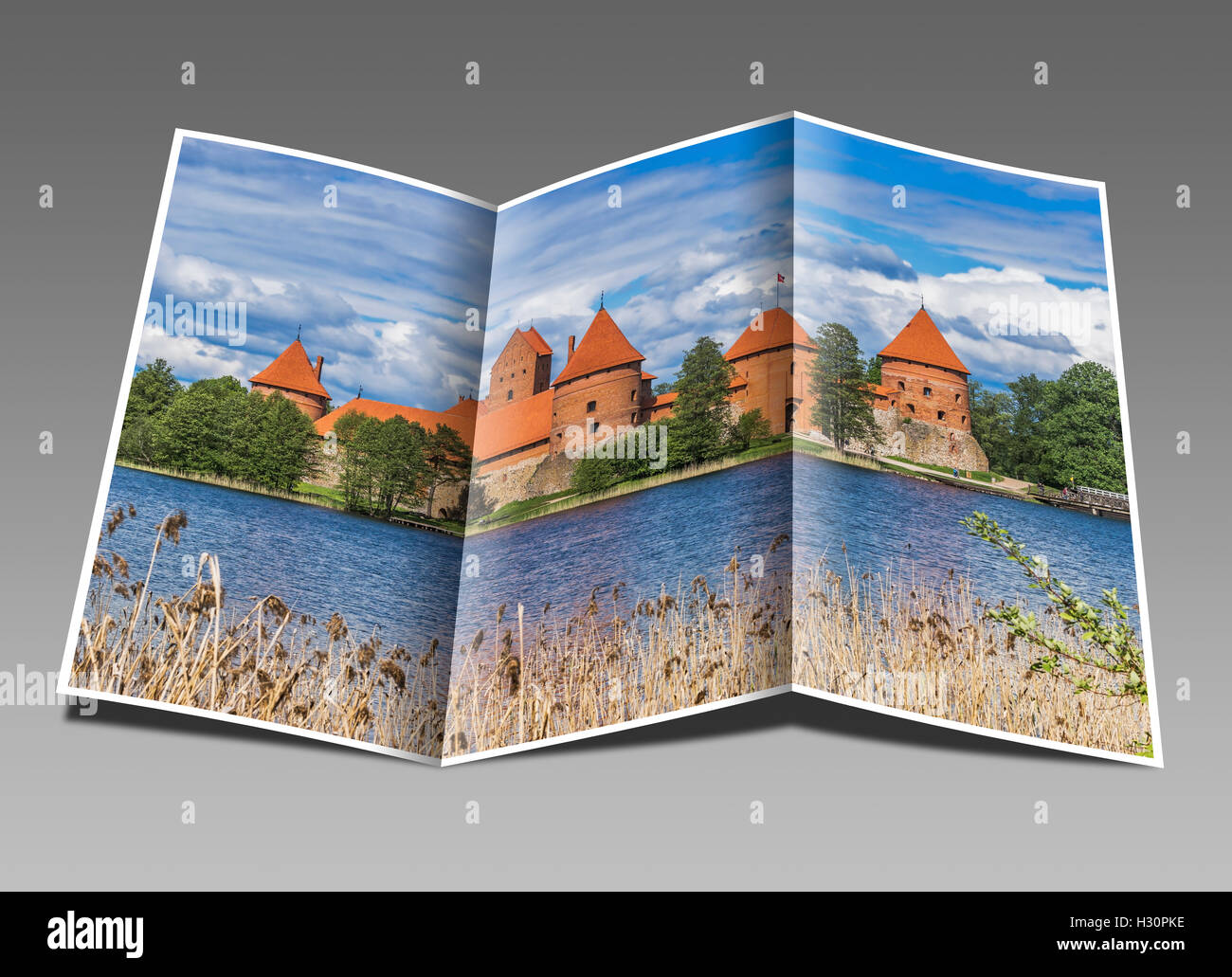 Die Wasserburg Trakai wurde im 14. Jahrhundert errichtet und befindet sich in der NÃ¤egli von Vilnius Litauen, Baltikum, Europa Foto Stock