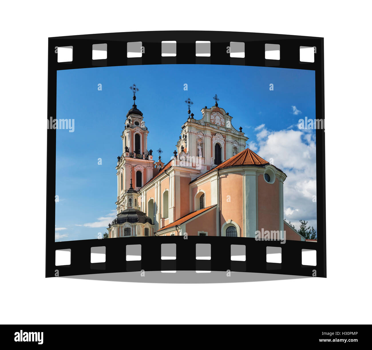 St. Catherines chiesa (Sv. Kotrynos baznycia) è una chiesa barocca nella città vecchia di Vilnius, Lituania, paesi baltici, Europa Foto Stock