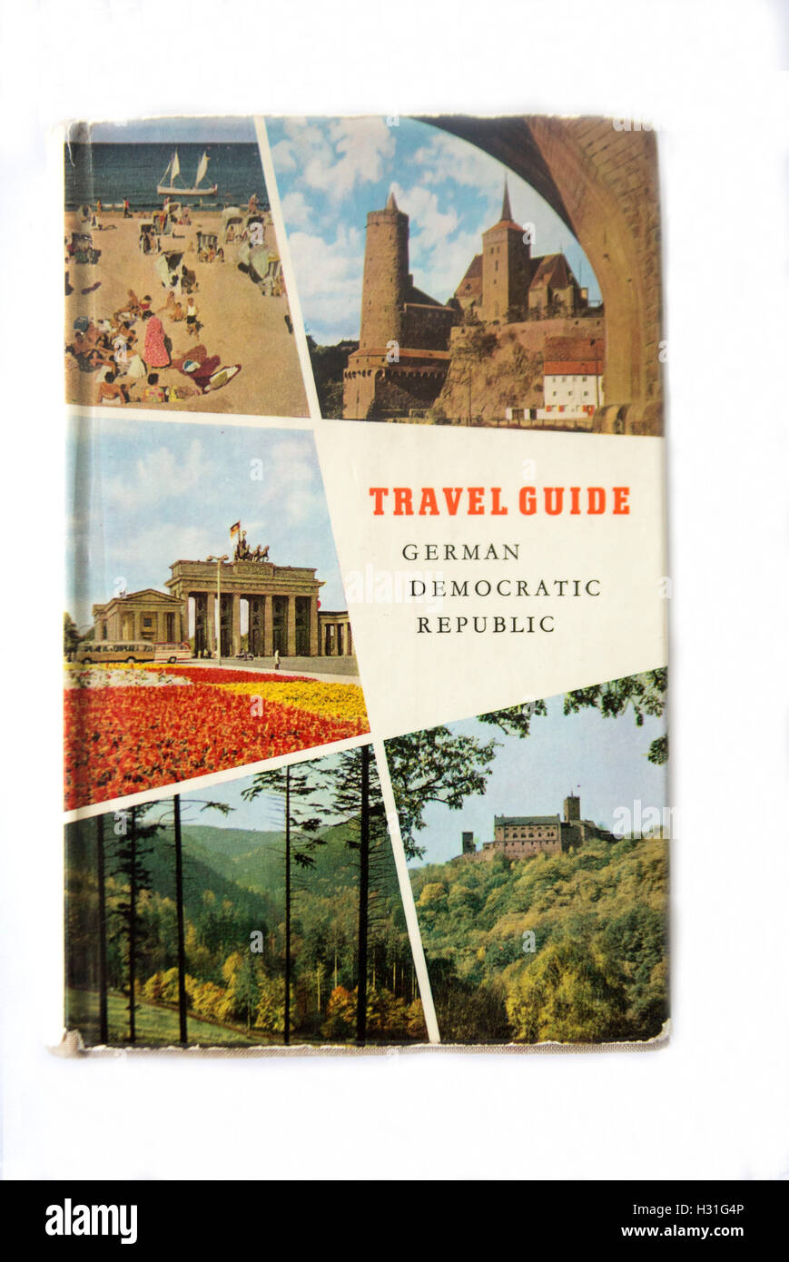 Guida di viaggio al GDR Repubblica Democratica Tedesca la Germania Est pubblicato 1962 versione in lingua inglese Foto Stock