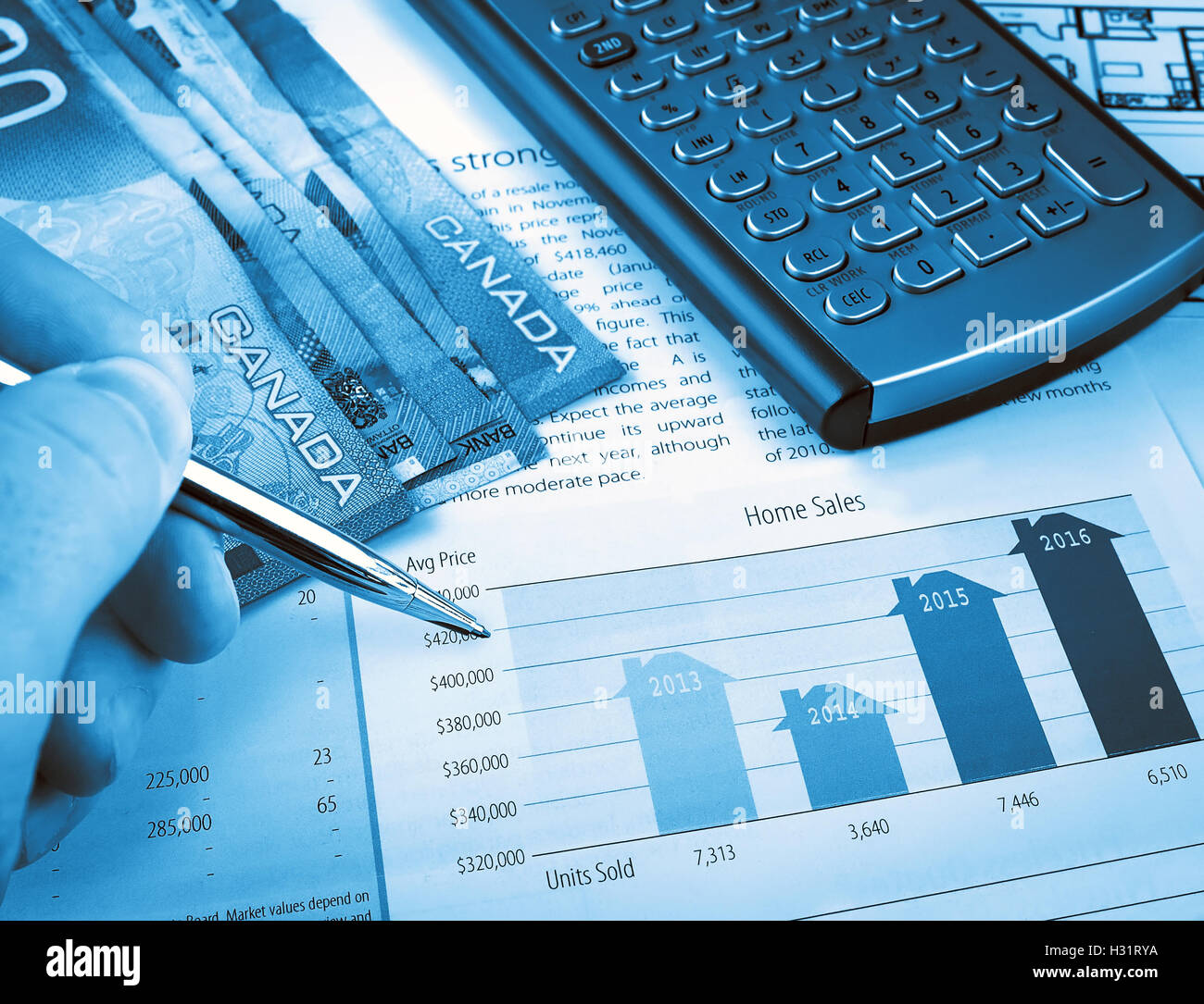 Home grafico delle vendite Foto Stock