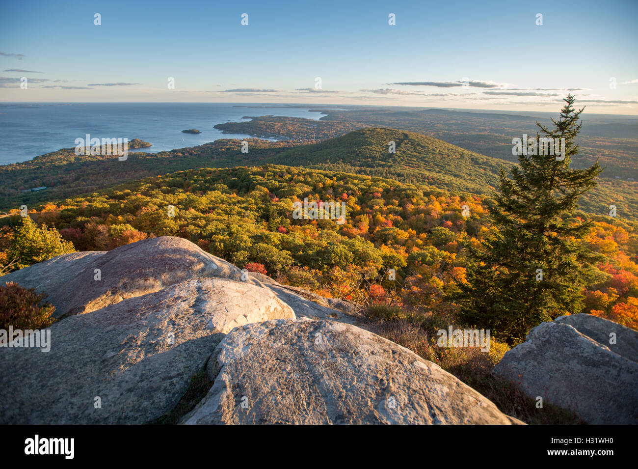 Paesaggio di Camden Hills State Park a Camden, Maine. Foto Stock