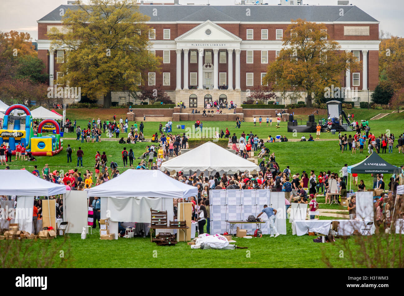 Università di Maryland Homecoming in College Park, Maryland. Foto Stock