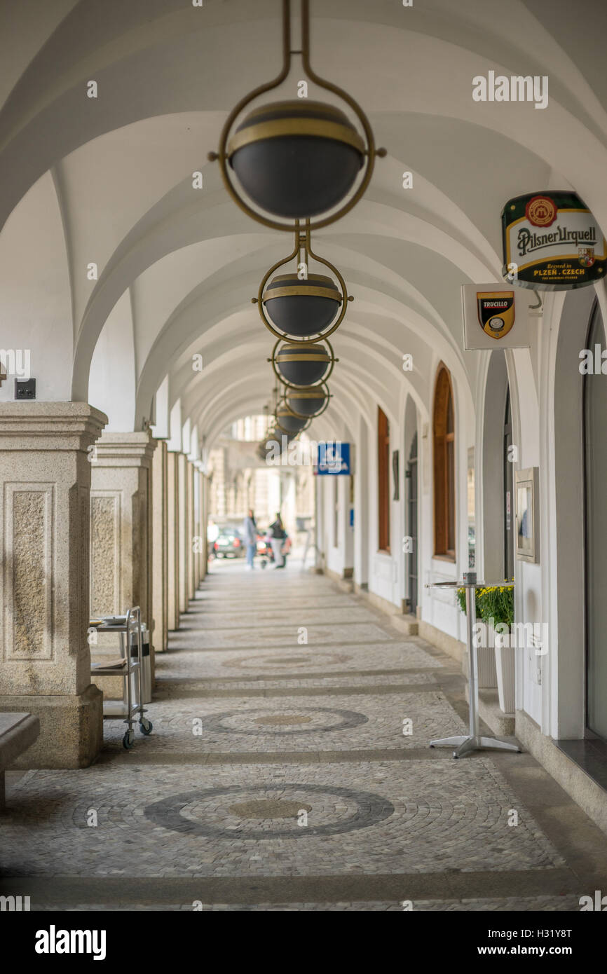 Liberec Vecchia città mercato Reichenberg Repubblica Ceca Foto Stock