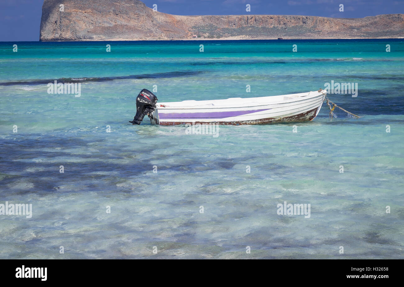 Balos (o Ballos) è una delle migliori spiagge della Grecia. Infatti, Balos è il numero nominale su Foto Stock