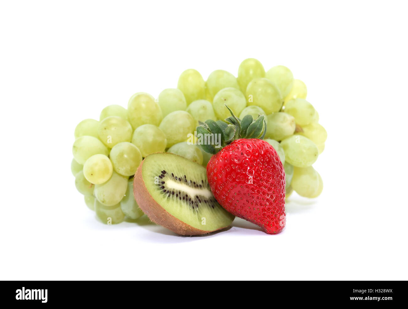 Frutta su bianco Foto Stock
