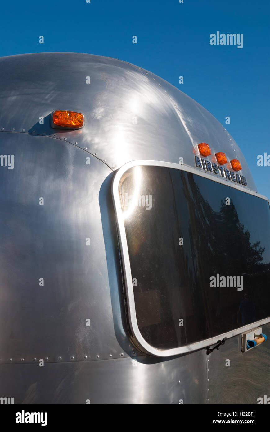 Un alluminio Airstream trailer di lusso in Toronto Ontario Canada Foto Stock