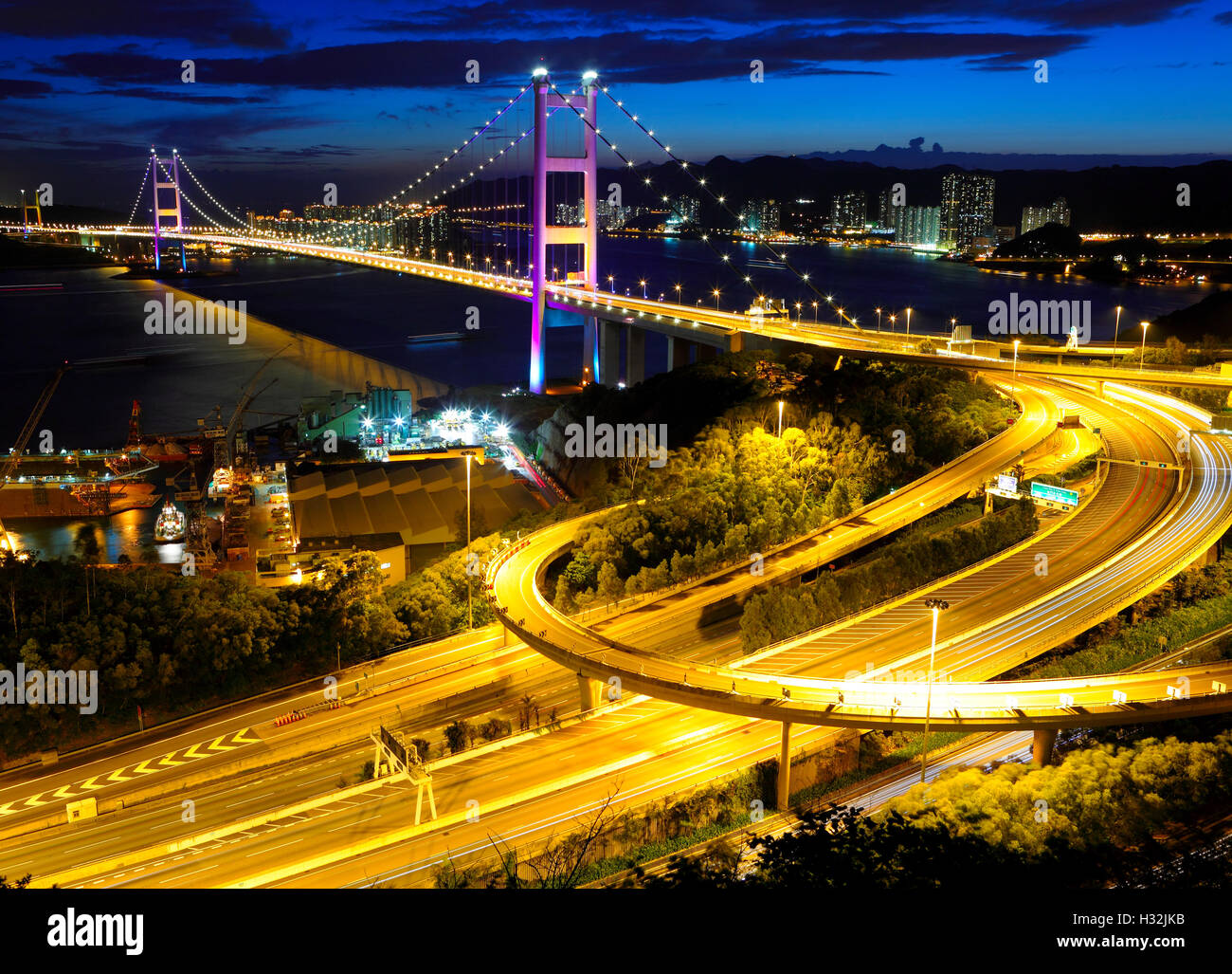 Sistema di trasporto in Hong Kong Foto Stock