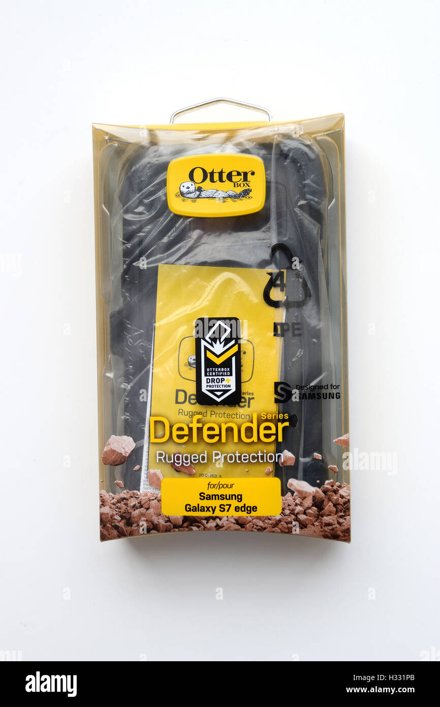 Otterbox Defender protezione robusto per Samsung Galaxy 7Edge Foto Stock