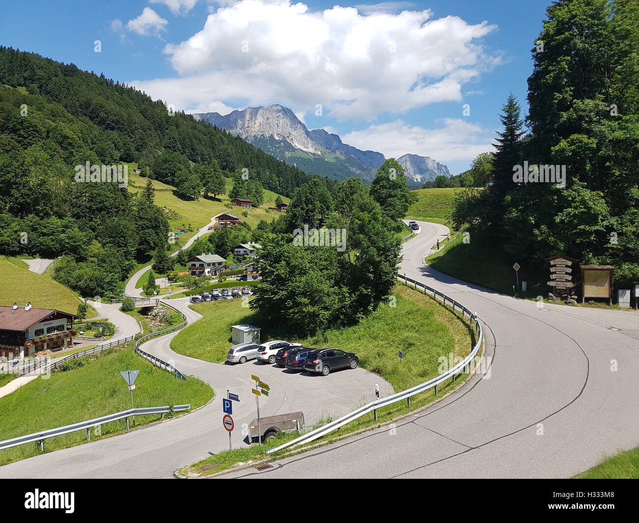 Bergidyll, Maria Gern, Wiesen, almen, Berge, Foto Stock