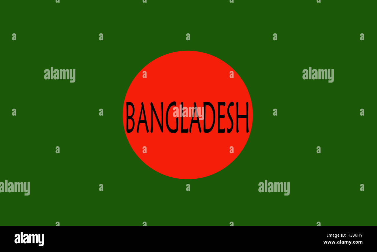 Bandiera nazionale del Bangladesh Foto Stock