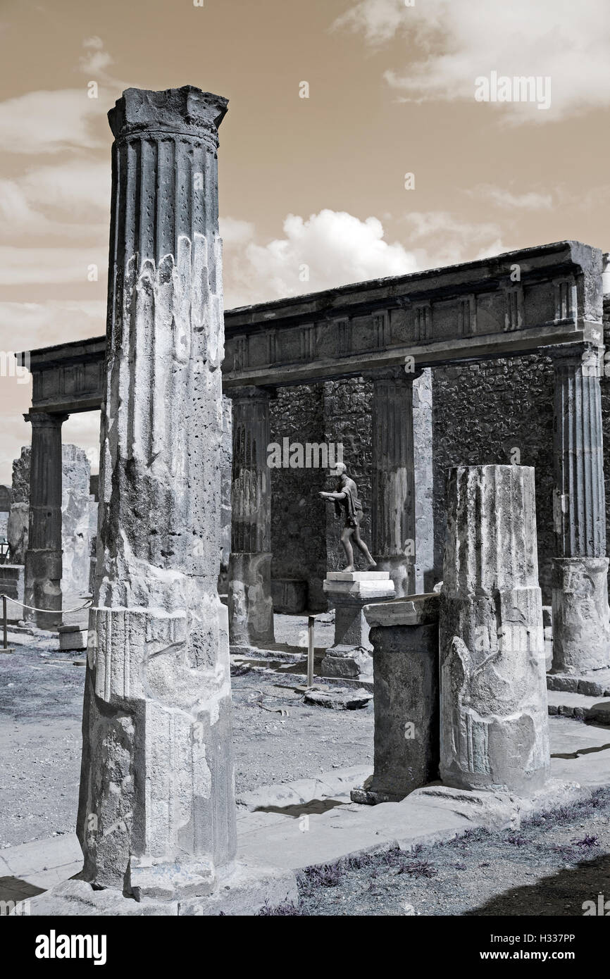 Antica città romana di Pompei Foto Stock