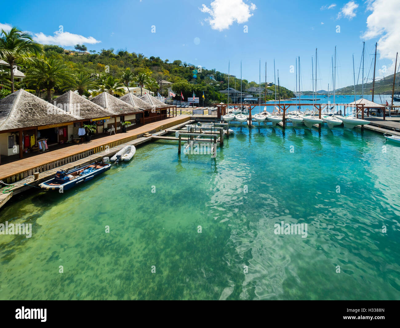 Nelson's Dockyard, English Harbour, West Indies, Antigua Antigua e Barbuda Foto Stock
