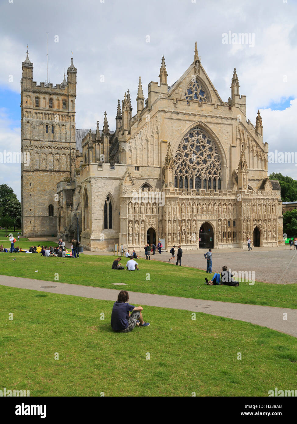 Chiesa cattedrale di San Pietro a Exeter, Exeter Devon, Inghilterra, Regno Unito Foto Stock