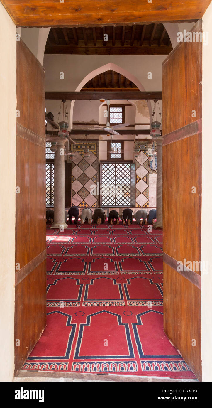 Il momento di preghiera, Rosetta, la Moschea di Salah Agha Duqmaqsis 1702 Foto Stock