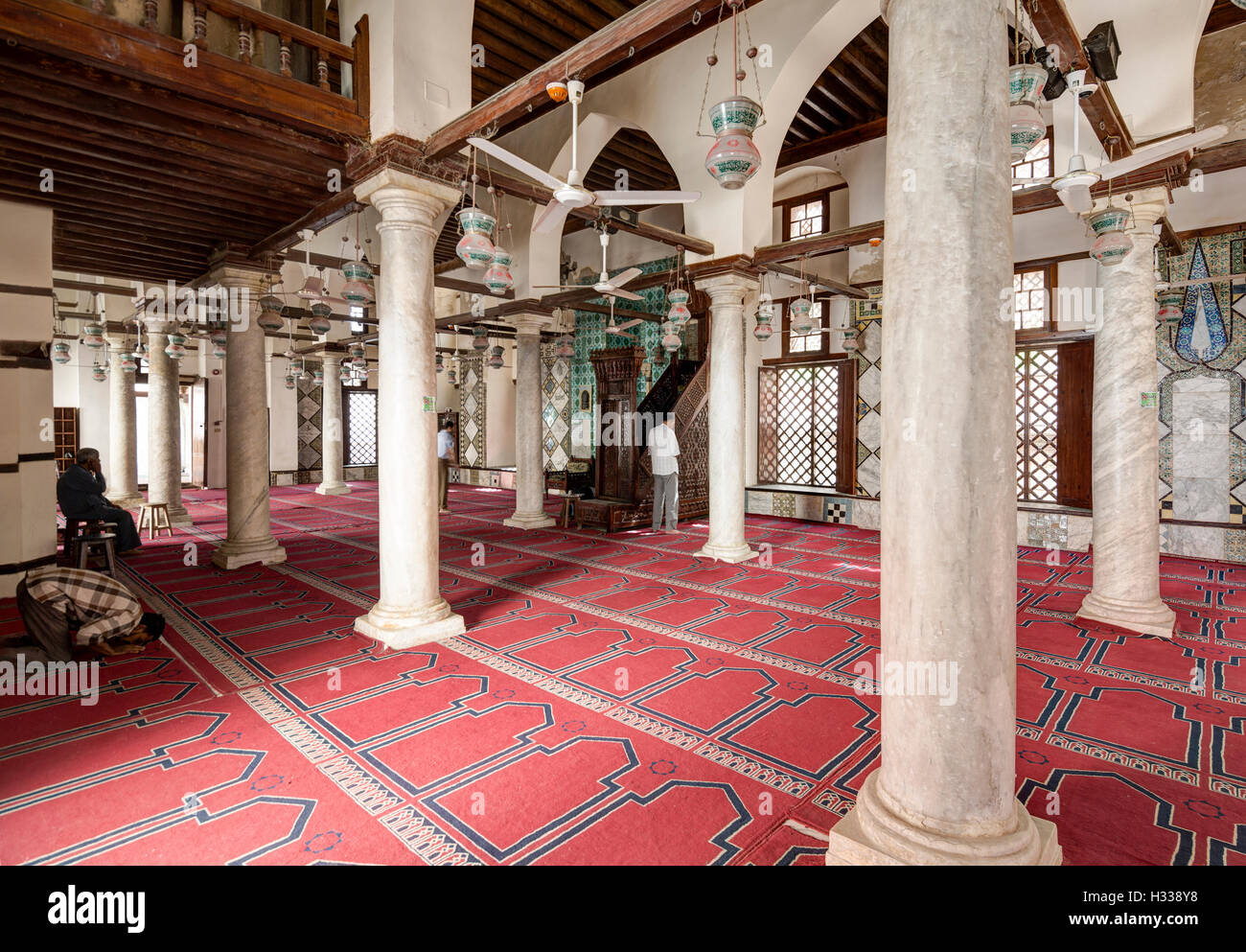 Arcate interne, Rosetta, la Moschea di Salah Agha Duqmaqsis 1702 Foto Stock