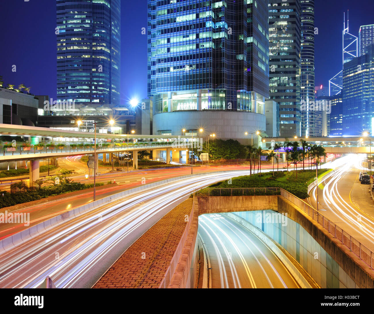 Il traffico intenso di Hong Kong Foto Stock