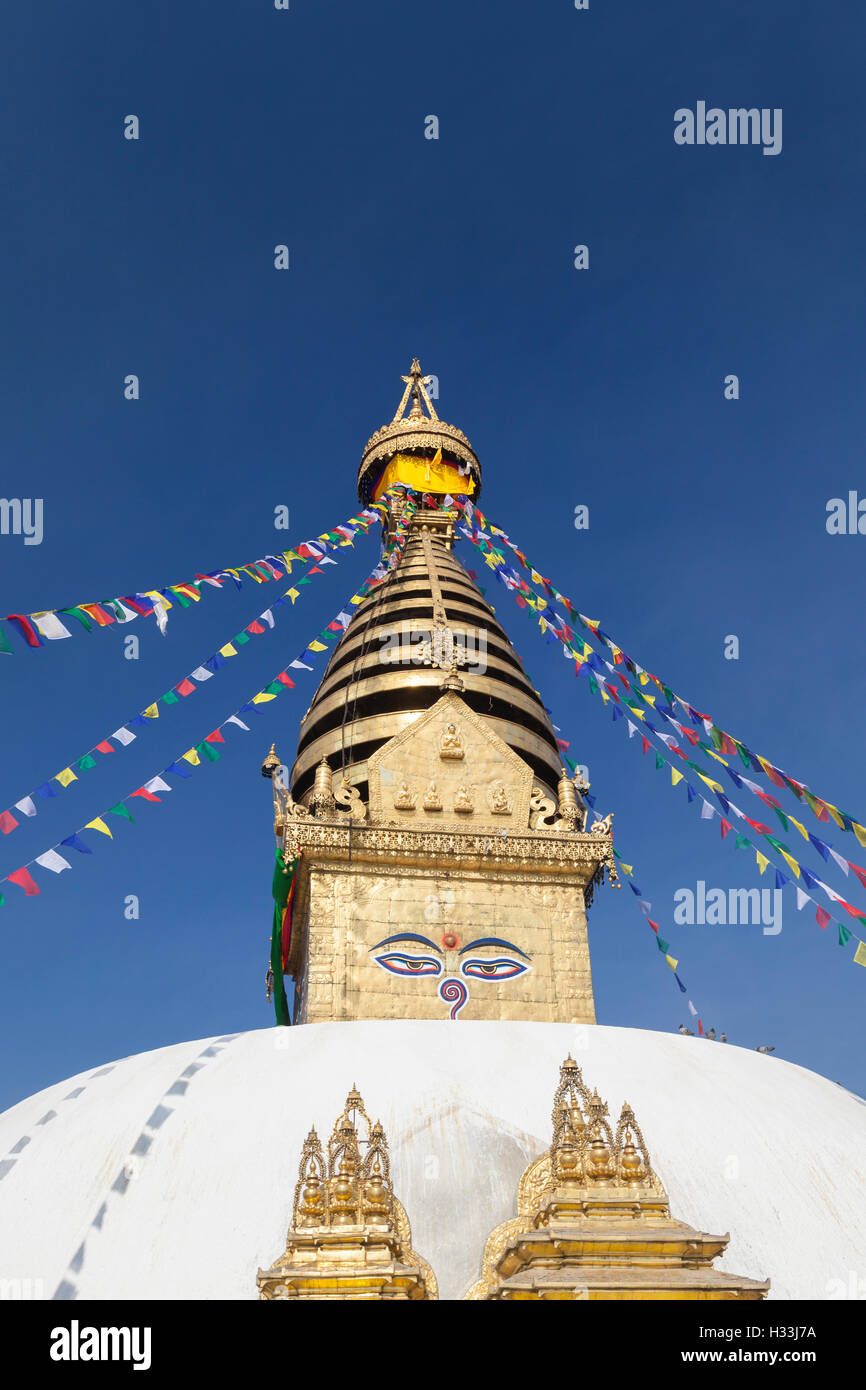 Swayambhunath temple, Kathmandu, Nepal Foto Stock