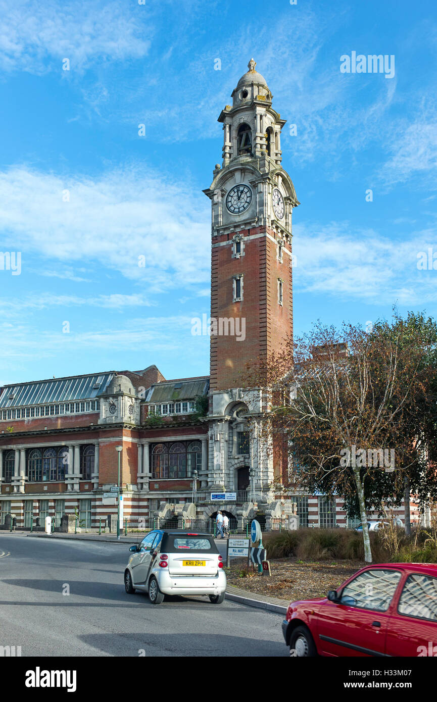 Il Lansdowne clock tower, Bournemouth Foto Stock