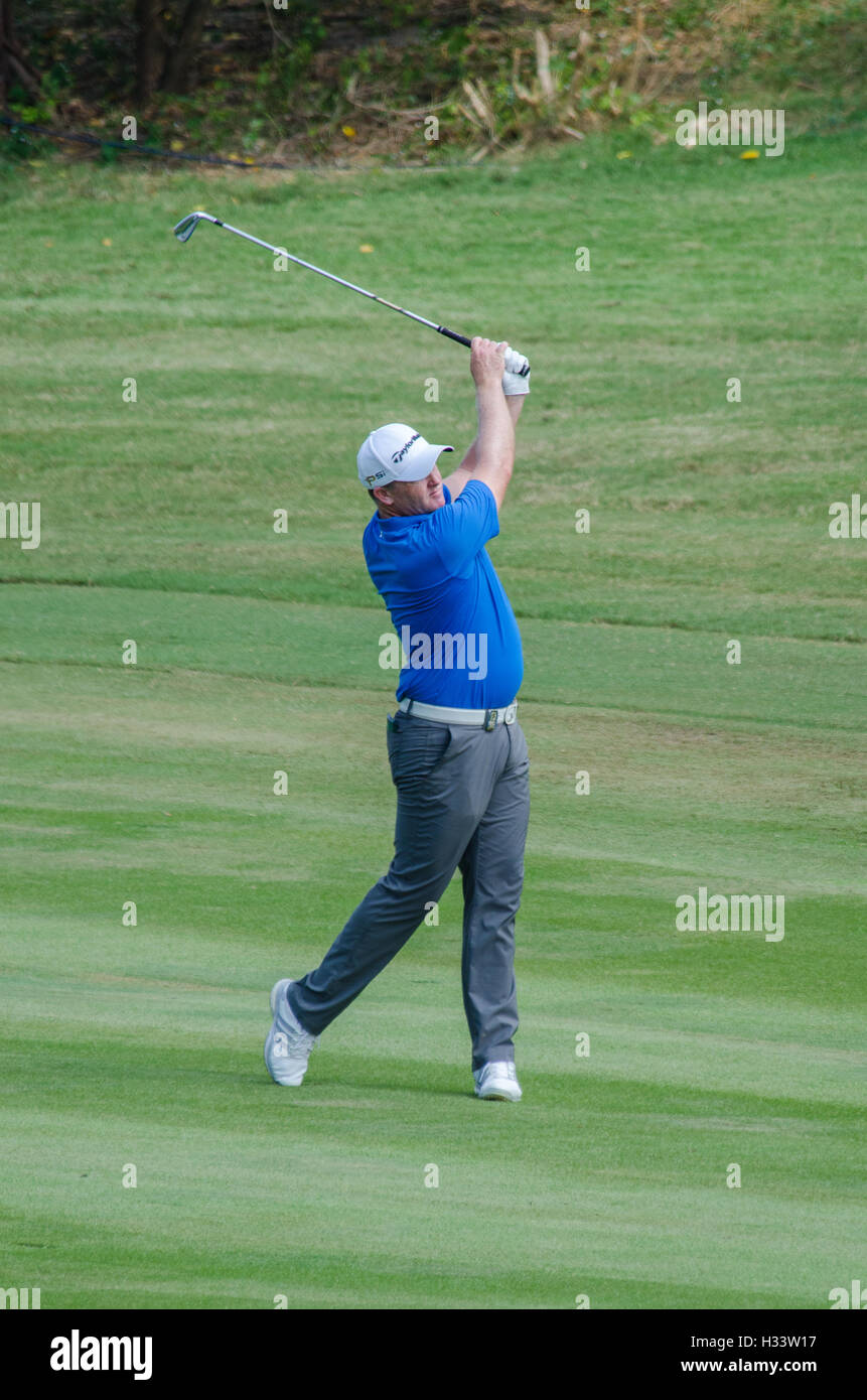 CHONBURI - 13 dicembre : Marcus Fraser di Australia player in Thailandia golf Championship 2015 all amata Spring Country Club su De Foto Stock