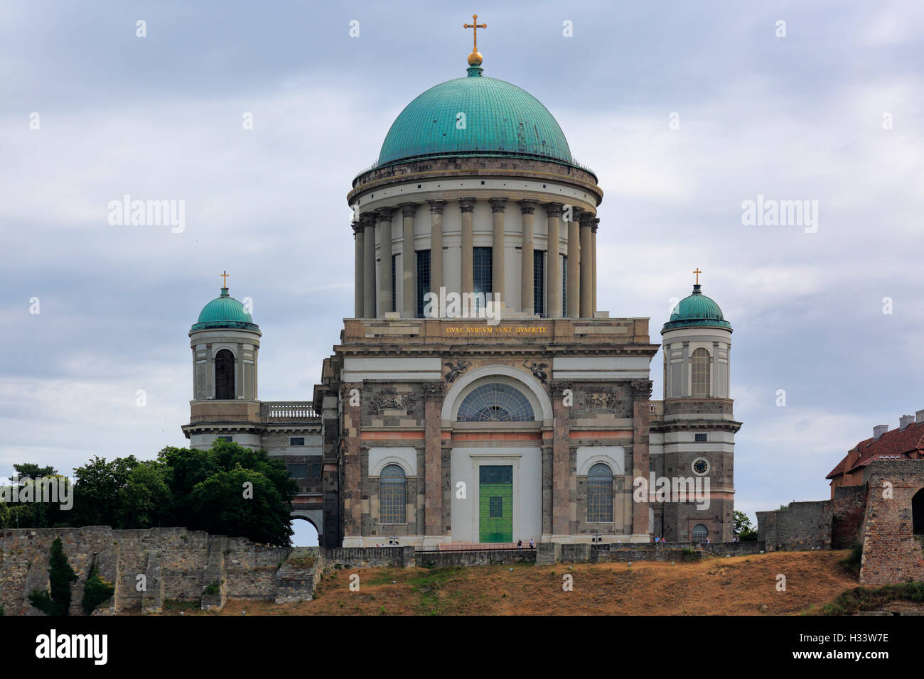 Sankt-Adalbert-Kathedrale a Esztergom, Mitteltransdanubien, Ungarn Foto Stock